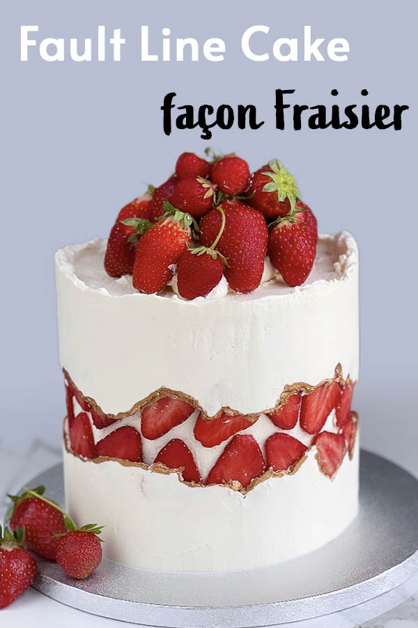 Le Fault Line cake en fraisier